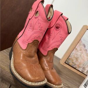 COPY - Old West Pink and Tan Cowboy Boots